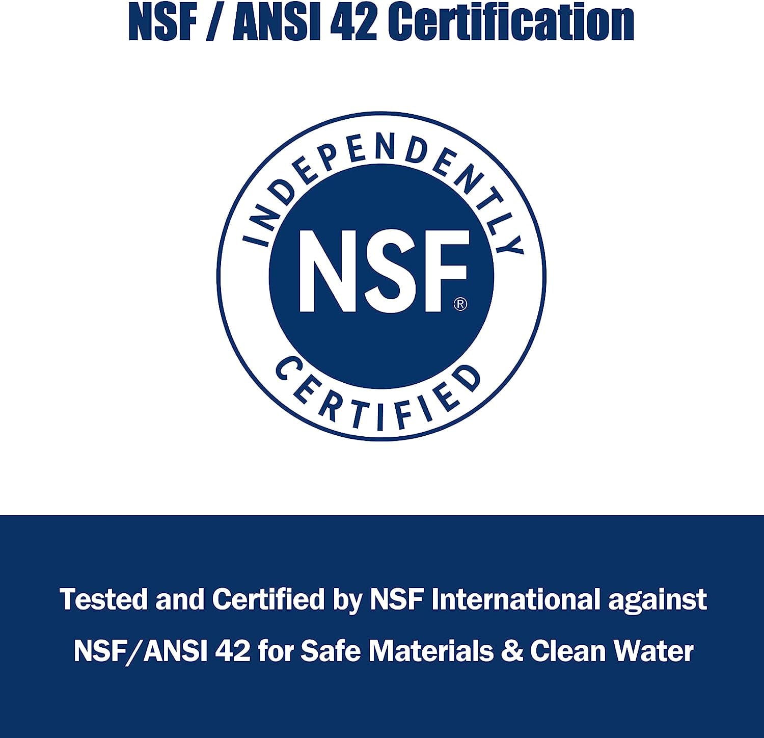FRESHLAB RV Hose Water Filter with 1 Flexible Hose Protector(KDF), NSF Certified Inline Water Filter Reduces Bad Taste, Odors and Sediments in Drinking Water, 2 Pack