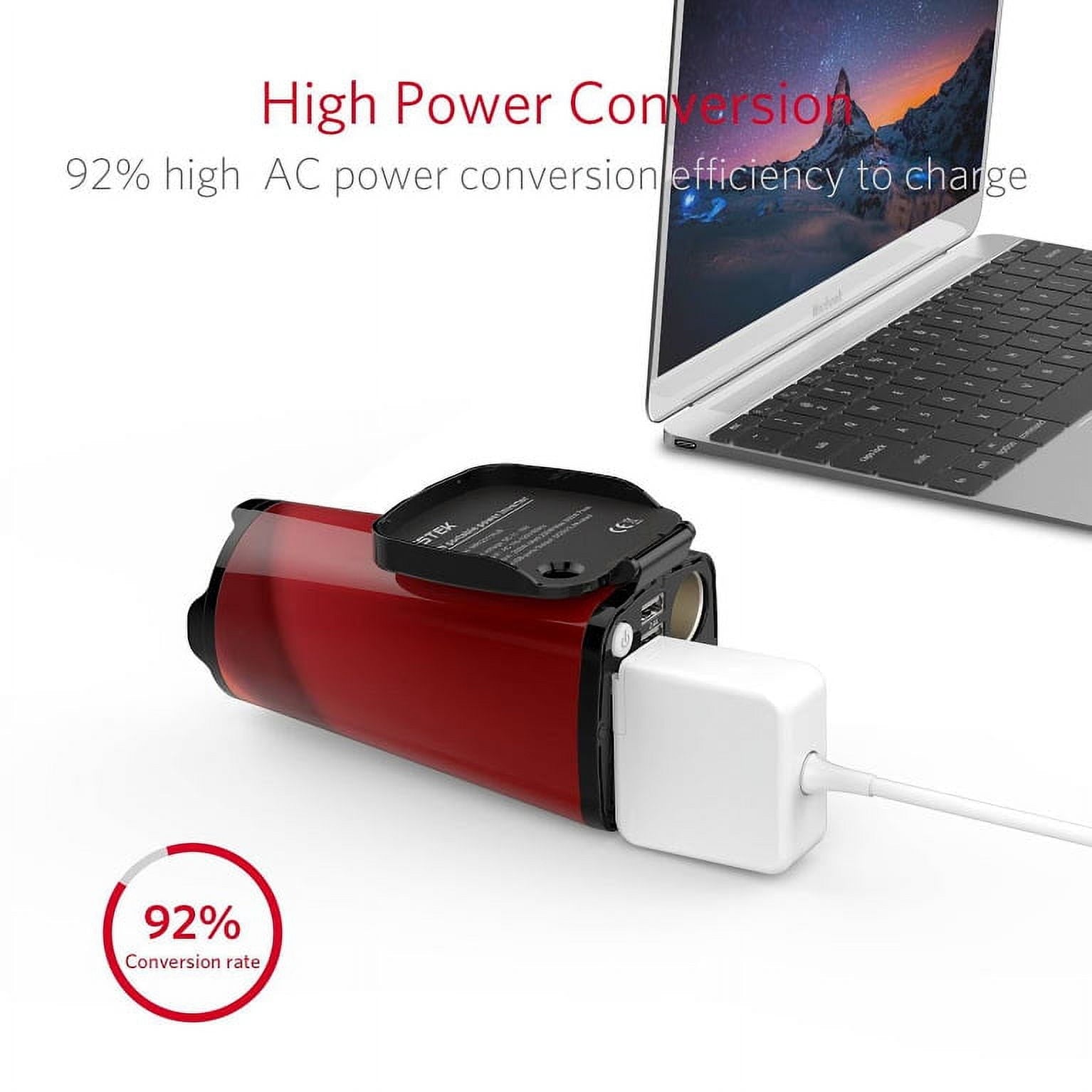 BESTEK 200W Power Inverter for Car with 2 AC Outlets and 4.5A Dual USB Ports Car Power Inverter Adapter with Car Cigarette Lighter Socket