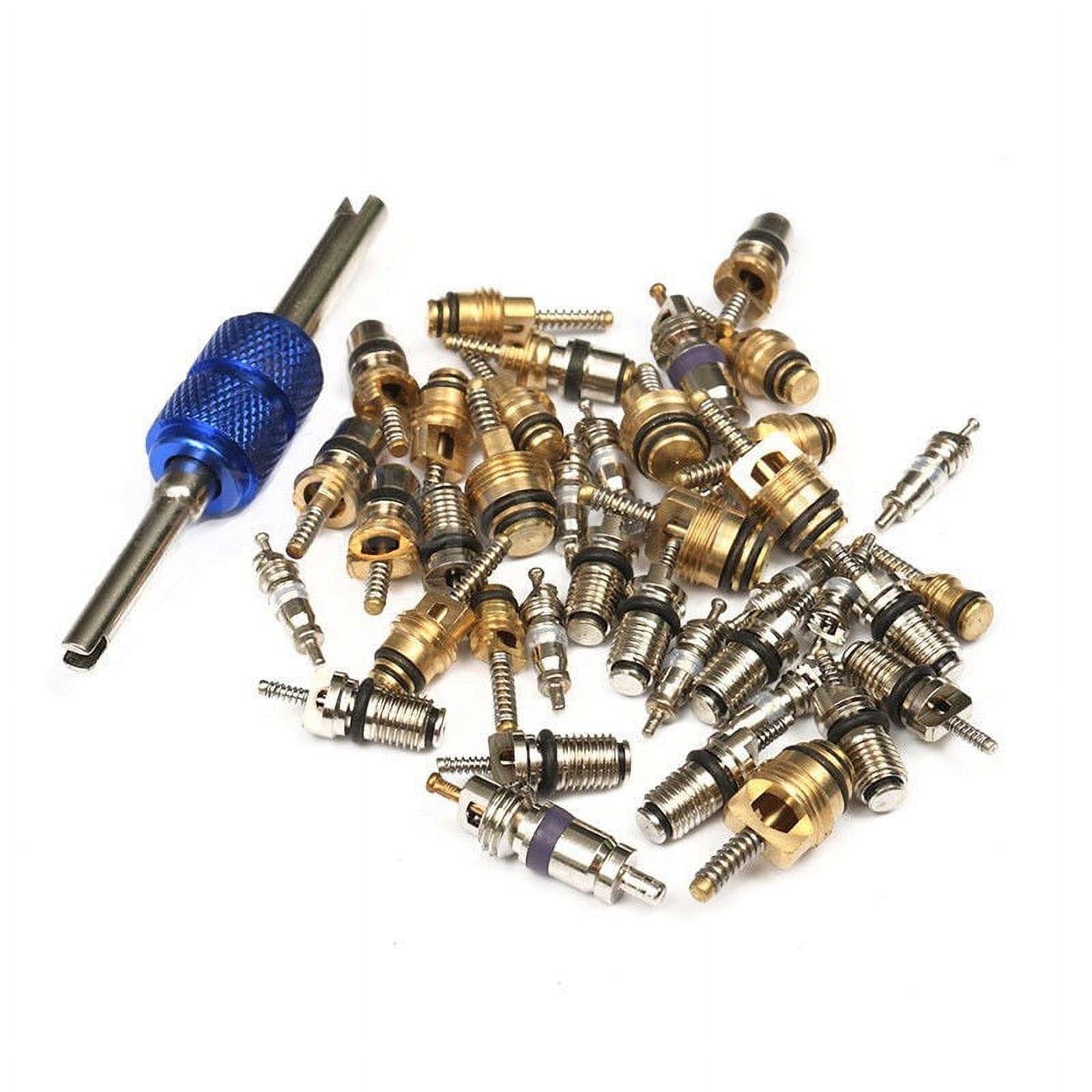 R12 R134A AC Schrader Valve Cores + Remover Tool Kit Air Conditioning Auto Servi