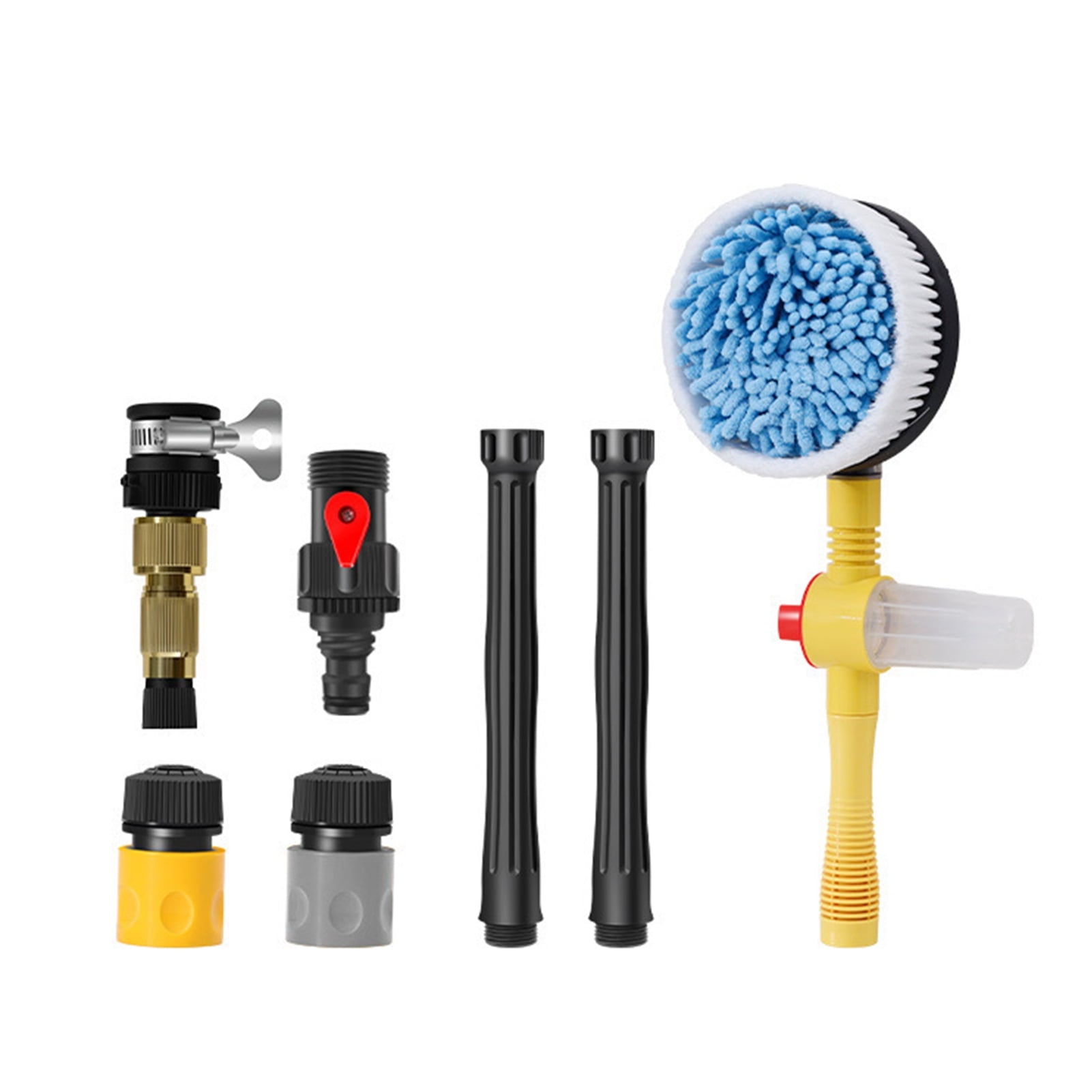 Eccomum Car Wash Brush, Car Cleaning Kit, 360° Spin Car Wash Mop, High-pressure Foam Car Cleaning Brush, Detachable & Extendable Scrub Brush, For Car Home Cleaning & Garden Use