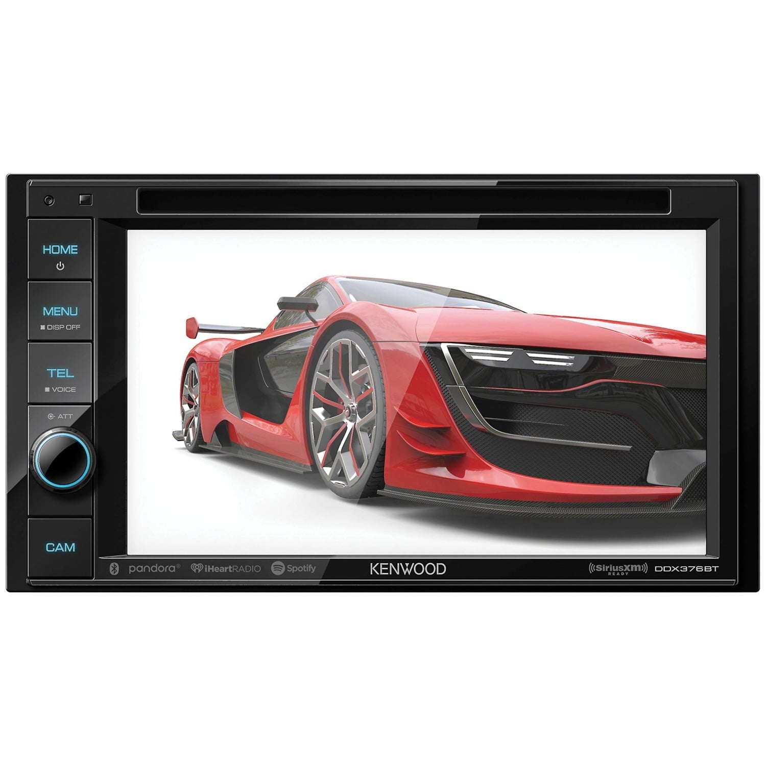 Kenwood DDX376BT 6.2" Double DIN In-Dash DVD Receiver with Bluetooth and SiriusXM Ready