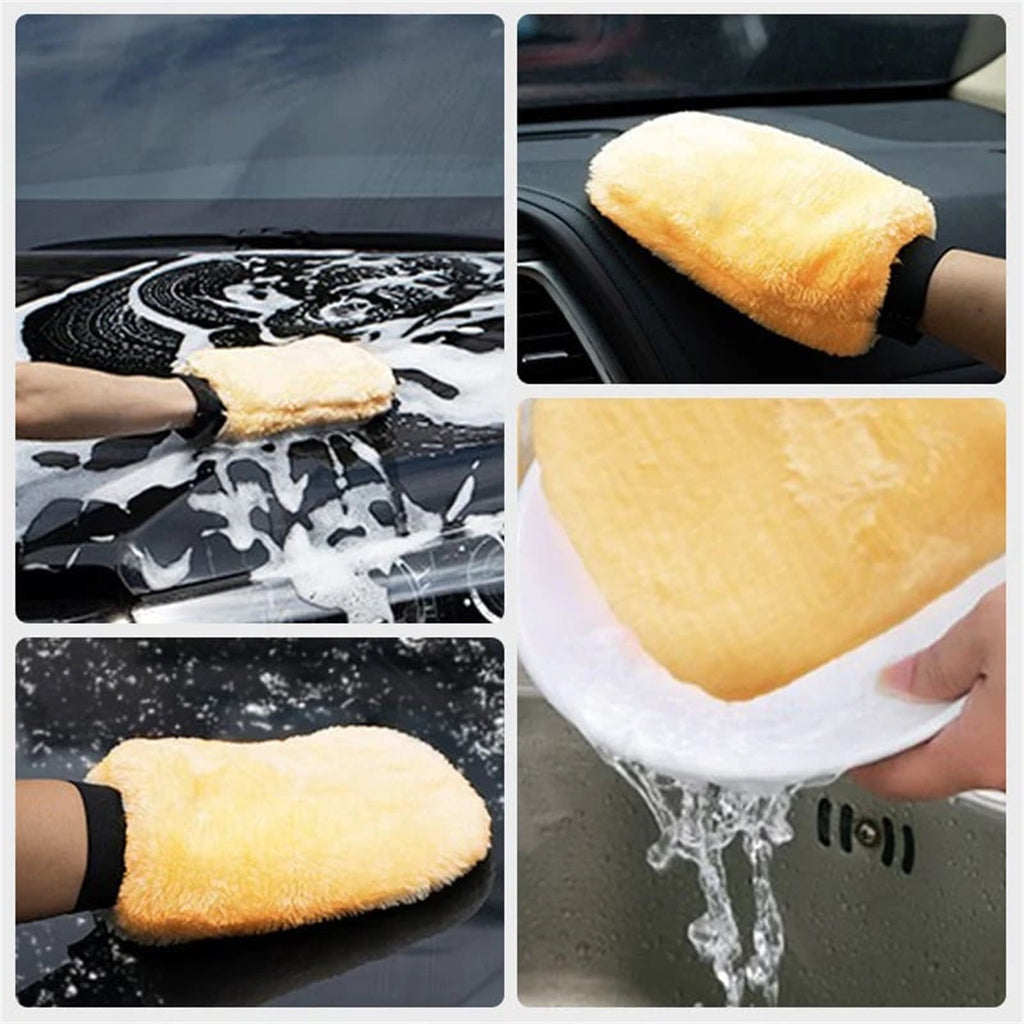 lulshou Special Soft Towel for Car Wash,Wool Car Wash Gloves,Cleaning Gloves Cleaning Supplies