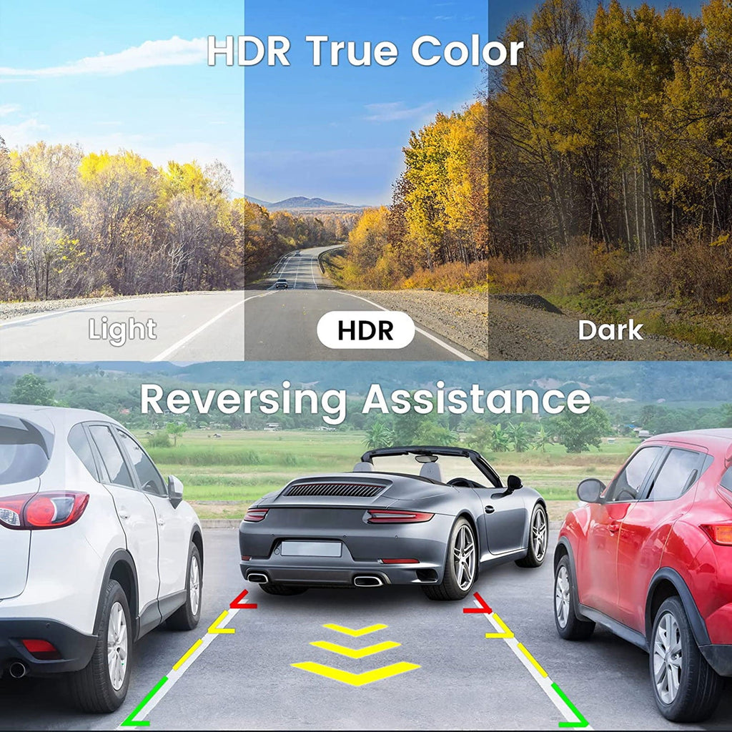 Dual Dash Cam, TSV 1080P Front Rear Car Camera Dash Cam, 170° 4" Touch Screen Car Driving Recorder, Dashboard Camera with Night Vision, G-Sensor, Parking Mode, Motion Detection, WDR, Black