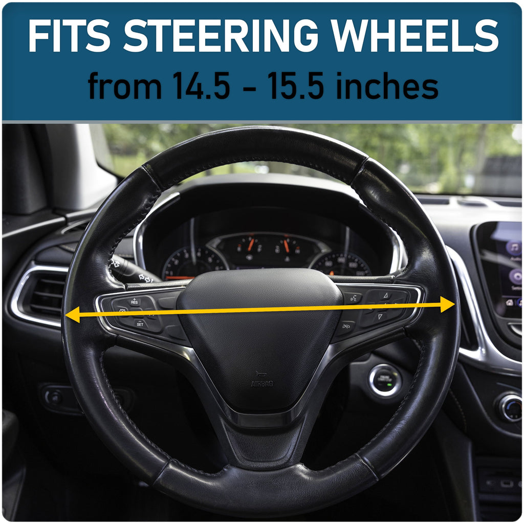 Custom Accessories Black Steering Wheel Cover with White Bling Accent