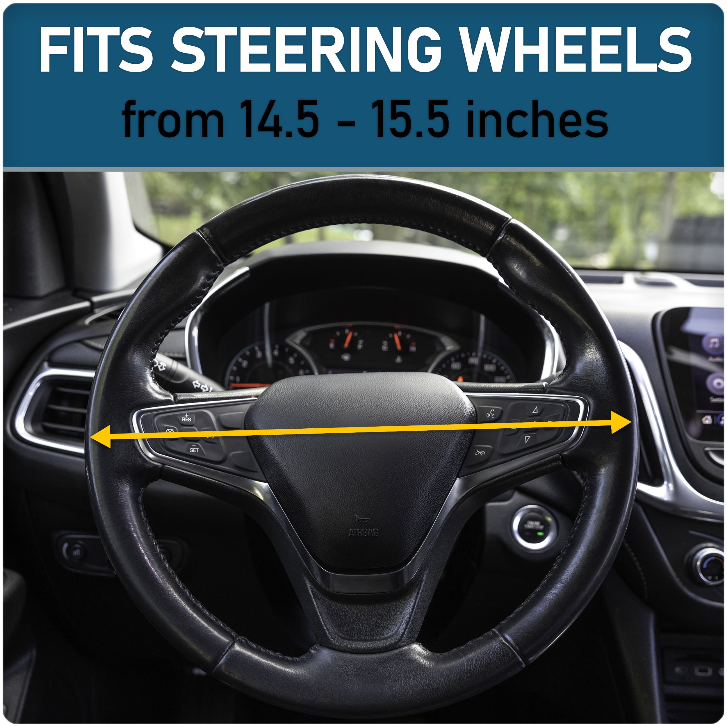 Custom Accessories Contour-Grip Steering Wheel Cover, Black