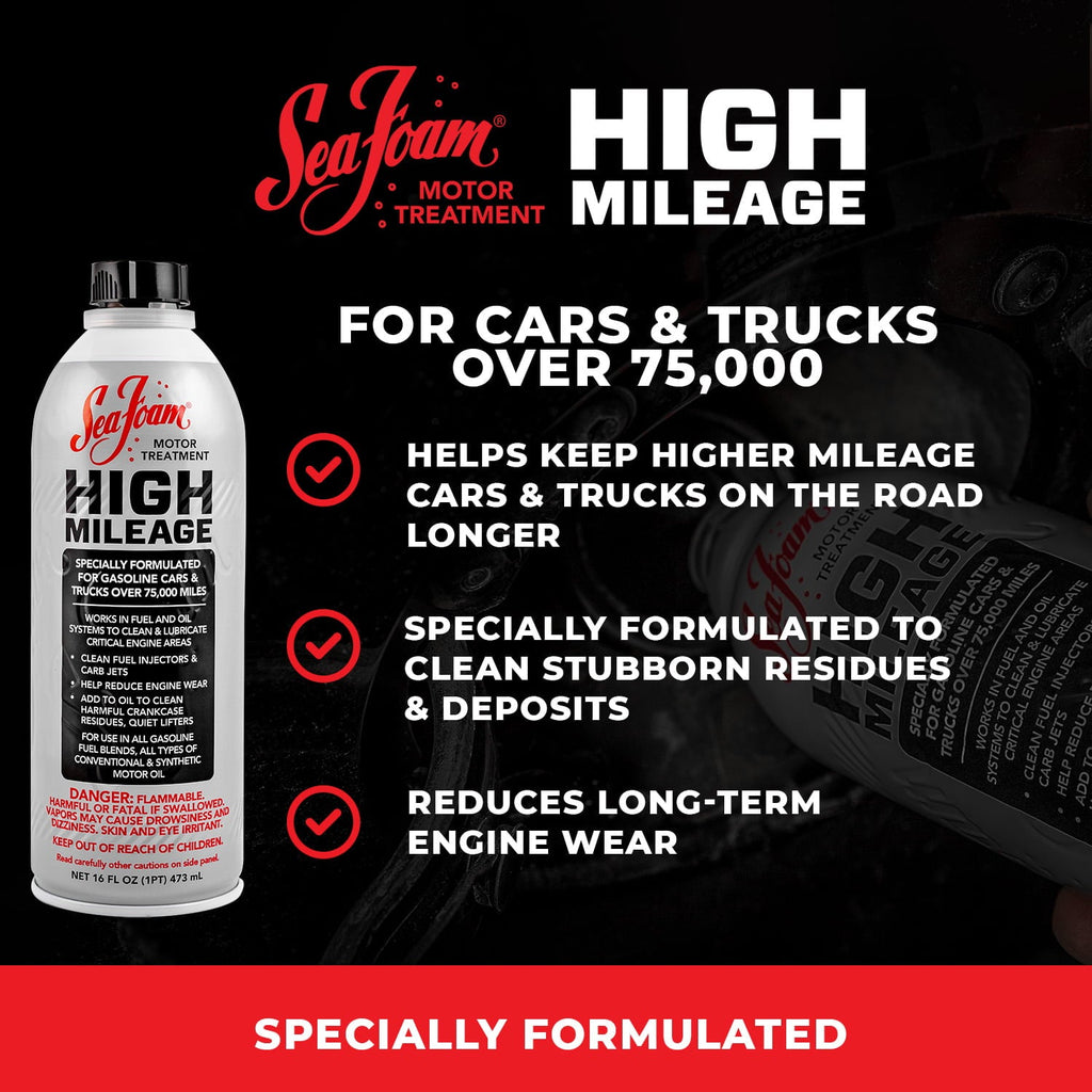 Sea Foam High Mileage Motor Treatment Additive, 16 oz