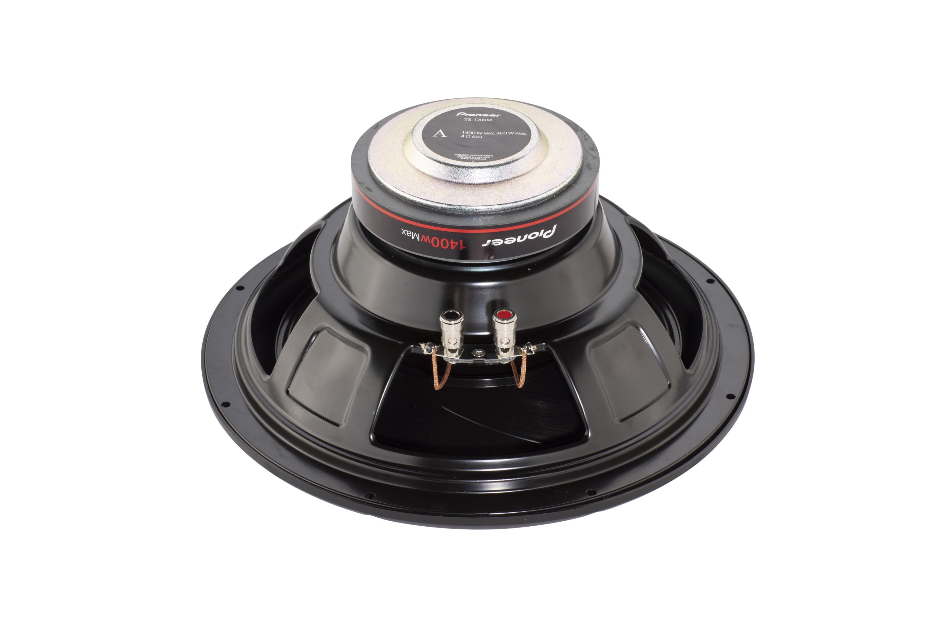 Pioneer TS-1200M 12" - 1400 W Max Power, Single 4Ω Voice Coil, IMPP™ cone, Rubber Surround | Component Subwoofer