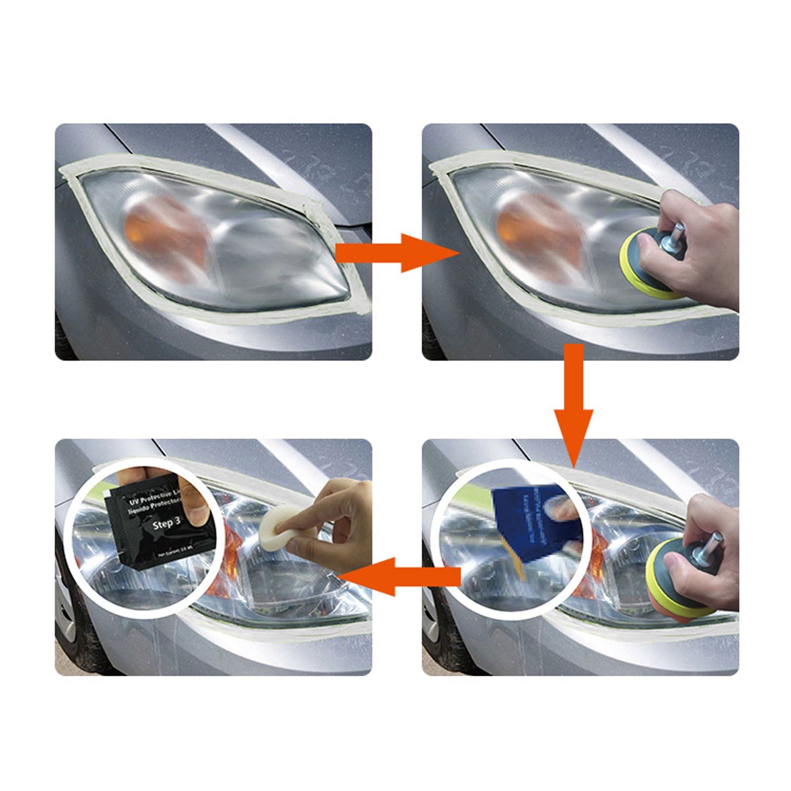 Up to 50% Off, Ovzne Headlight Preparation Set,headlight Restoration Kit For Car And Motorcycle, Headlight Polishing,scratch Removal,restoration Coating,car Cleaning And Maintenance