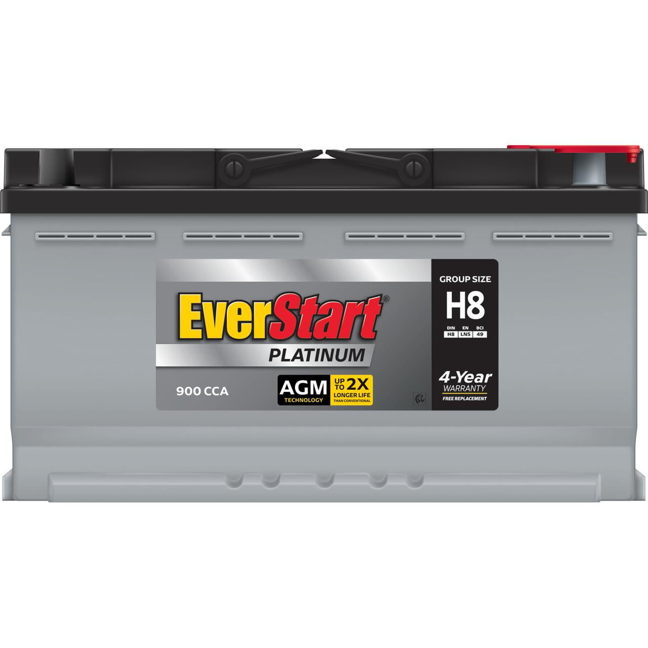 EverStart Platinum BOXED AGM Battery, Group Size H8 12 Volt, 900 CCA