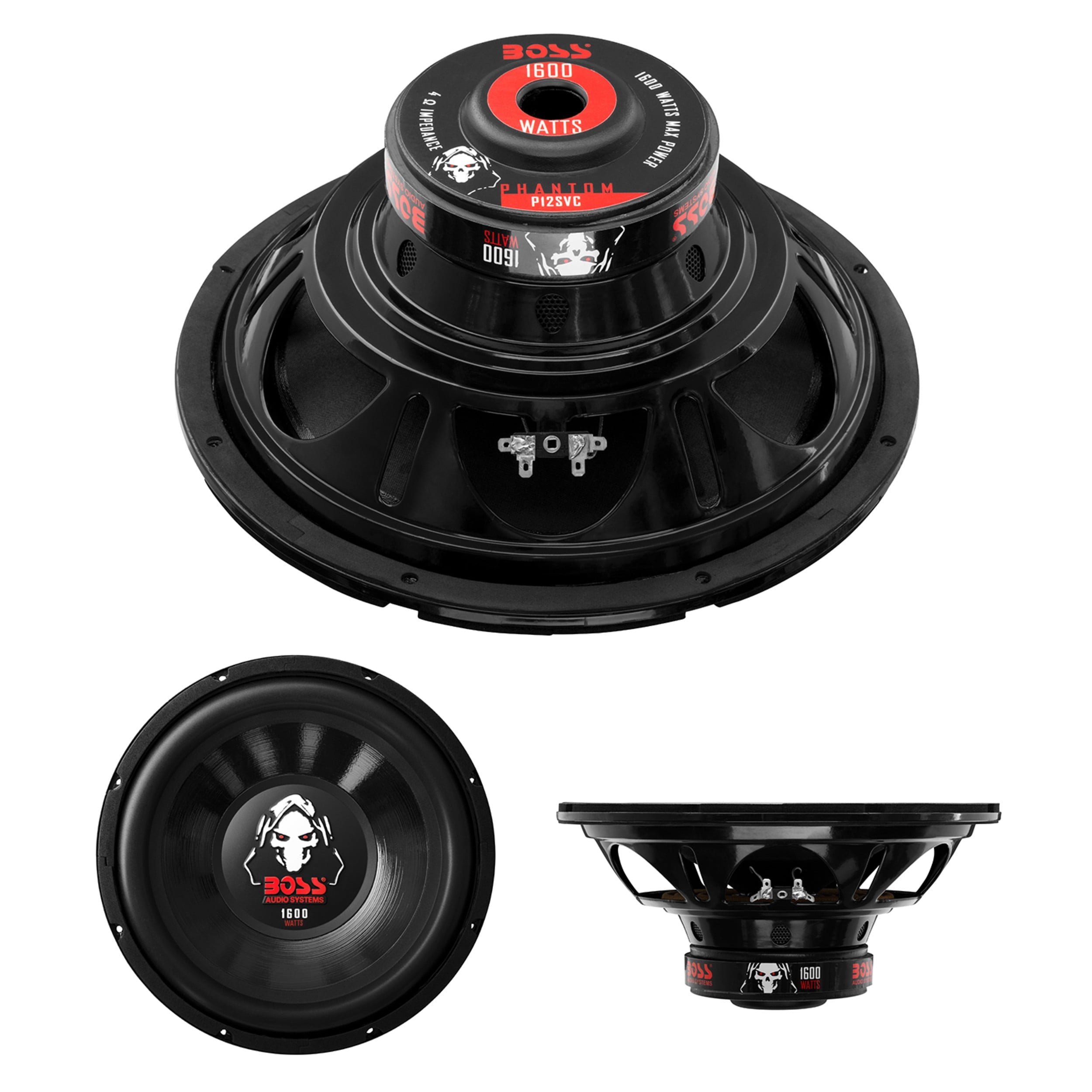 Boss Audio P12SVC Phantom 12" 1600W 4 Ohm SVC Car Audio Power Stereo Subwoofer