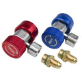 A/C R134A Quick Coupler Adapter Manifold Connector 1/4" SAE HVAC High & Low Side