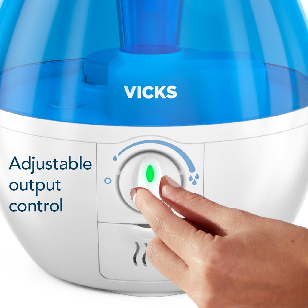 Vicks Mini Filter-Free Cool Mist Humidifier, 250 sq ft, White, VUL520W