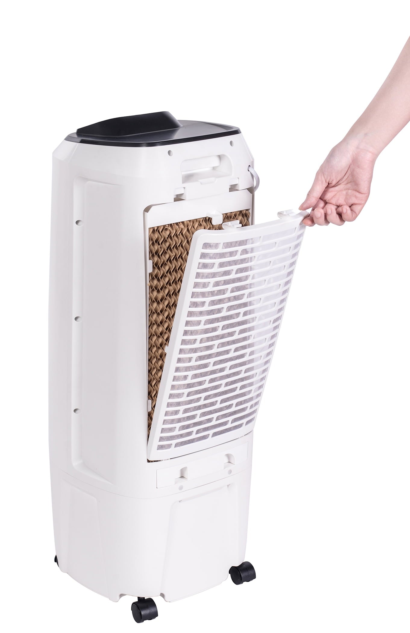 Honeywell Portable Evaporative Cooler with Fan, Humidifier & Remote, 29.6" TC10PEU, White