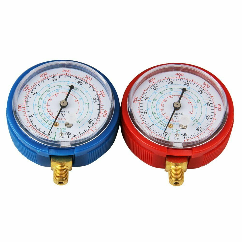 High & Low Pressure Gauge Set R134a R22 R404a R410a Refrigerant Pressure Gauge