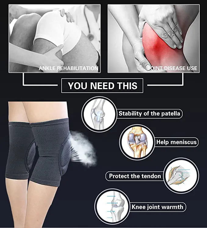 Adult Sponge Knee Pads Protector Gear Volleyball Mountain Bike Skate Football Wrestling Hiking Shockproof Pad Support Brace Guard Elbo