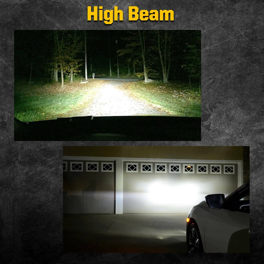 Lasfit 9005 LED Headlight Bulbs HB3 High Beam Halogen Replacement, 50W 5000LM 6000K White (Free 194 LED Bulbs) | 4 Bulbs