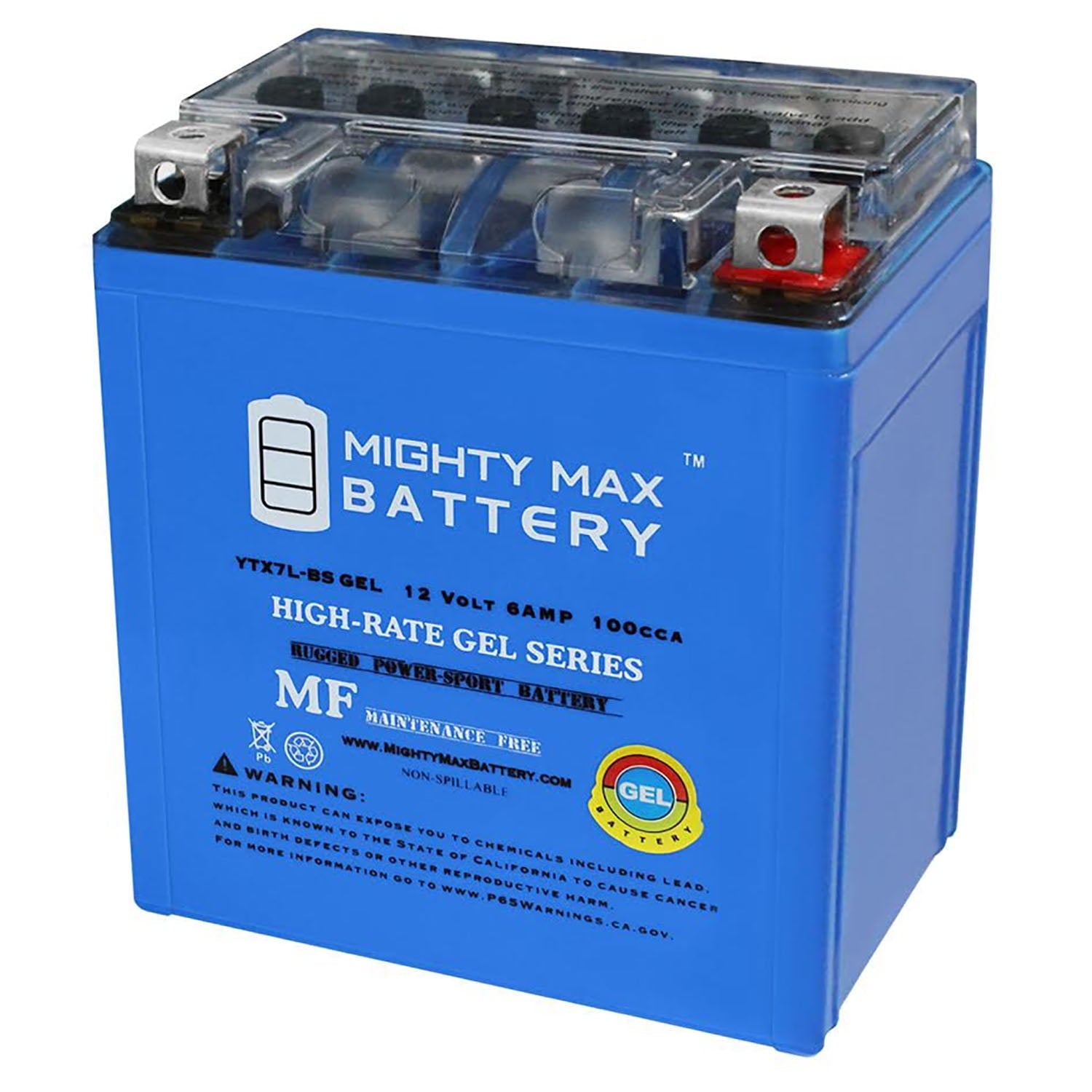 12V 6AH 100CCA Battery for Dirt Bike Quads ATV Scooter