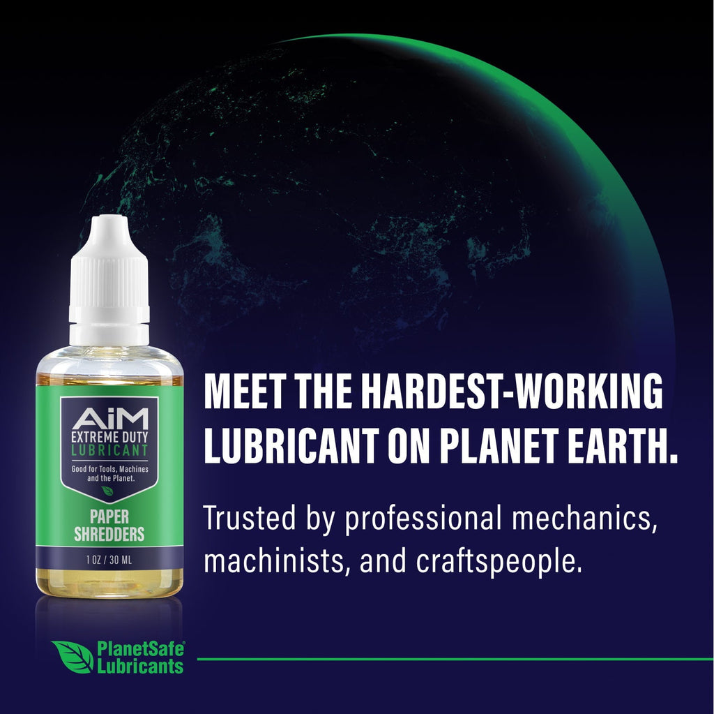 Paper Shredder Oil / Lubricant | 1oz AiM Extreme Duty | PlanetSafe Lubricants
