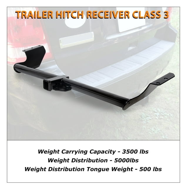 Kojem Black Trailer Hitch Tow Receiver 2" for 1999-2017 Honda Odyssey Class 3