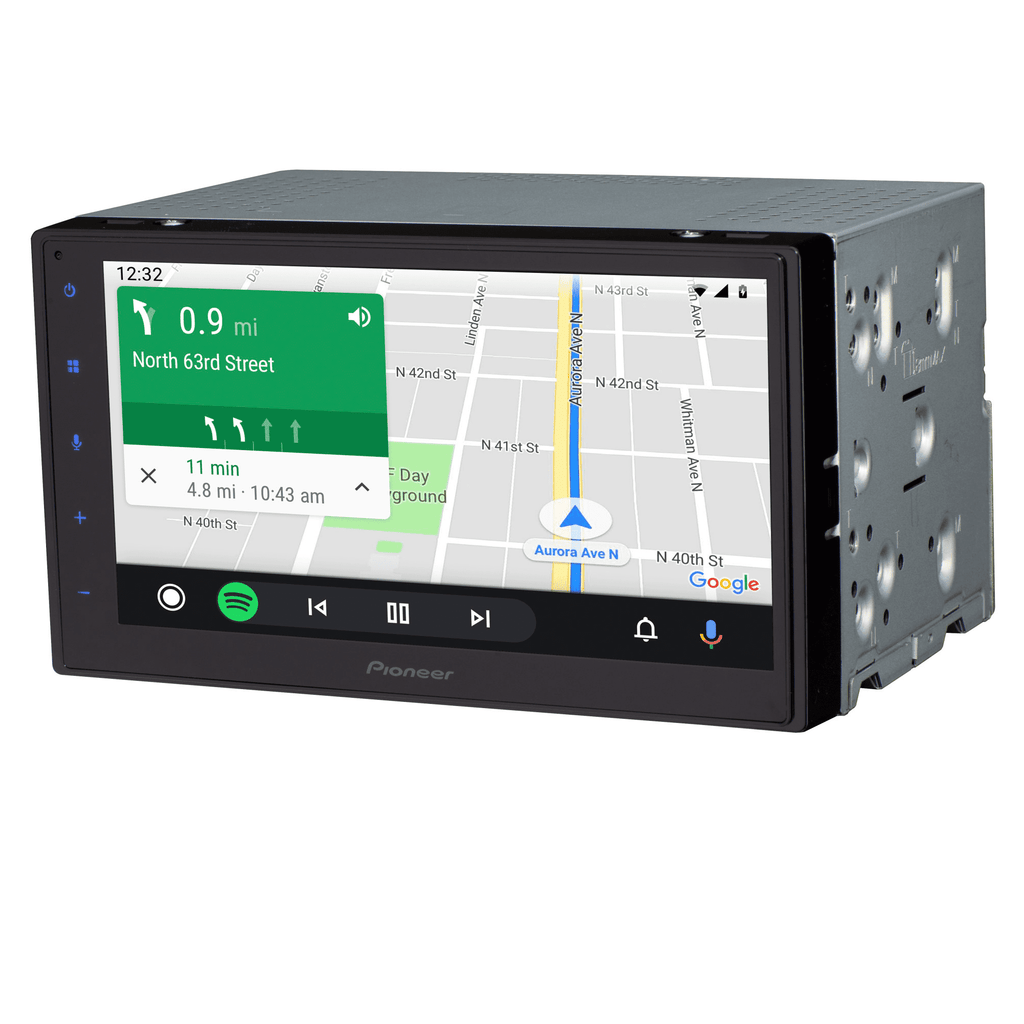 Pioneer DMH-160BT Car Play/Android Auto Digital Media Receiver with 6.8" Touchscreen and Bluetooth,Double Din, Backup Camera Ready