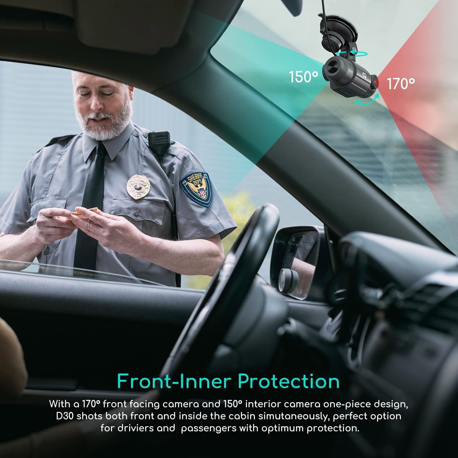 Dash Cam WiFi 2.5K Dual Dash Cam Front and Inside, Parking Mode, Loop Recording Dash Camera Driving Recorder with GPS and Speed