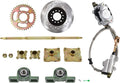 SEBLAFF 32 Rear Axle Kit + Brake Assembly +Sprocket Hub Replacement for DIY rebuild Go Kart ATV Quad Drift Trikes