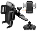 Pokanic Car Cell Phone CD Slot Mount Adjustable 360 Rotation Stand Holder Three-Side Grips Design One Touch Clamp Compatible with iPhone Galaxy Note Pixel Universal (CD Slot Mount)