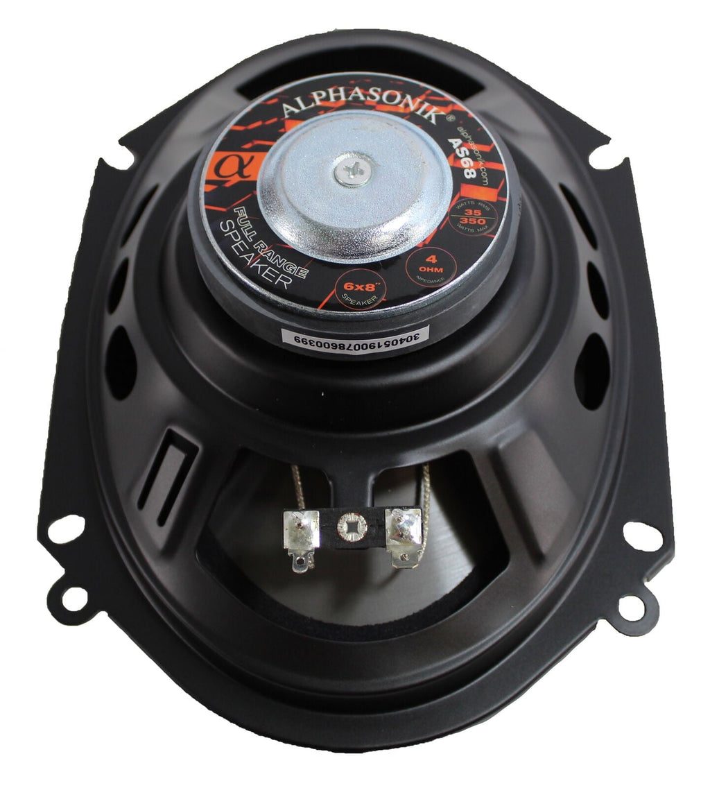 Two Pair of Alphasonik 6x8" 1400W 4 Ohm 3-Way Coaxial Speaker System AS268P