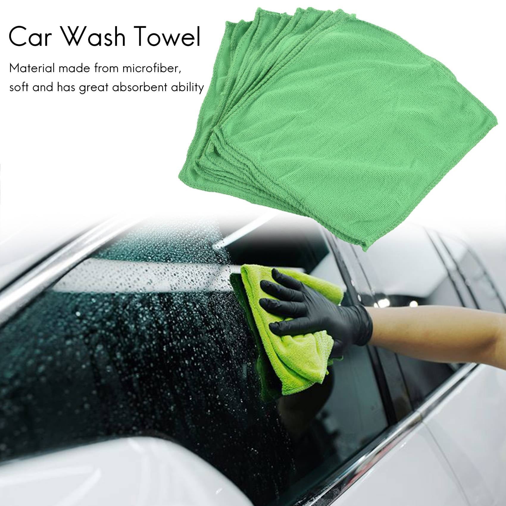 Winyuyby 10pcs Practical Soft New Car Wash Towel Cleaning Duster Auto Detailing Green Microfiber Green