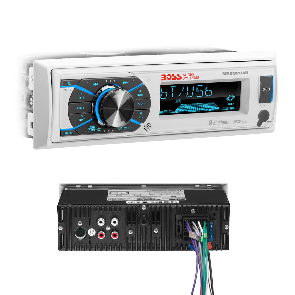 Boss Audio Systems MR632UAB Marine Bluetooth Receiver No CD MultiColor Illumin