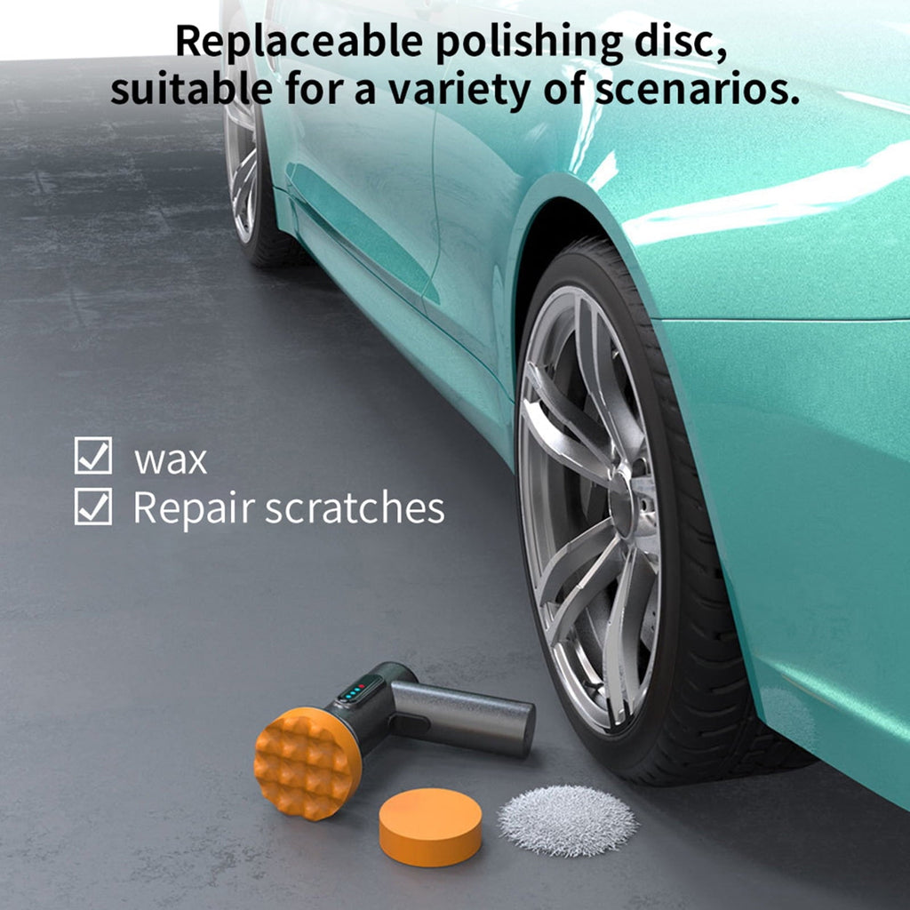 Car Wireless Polishing Machine,Cordless Car Buffer Polisher Kit USB Charging Digital Display for Household Car Detailing/Waxing