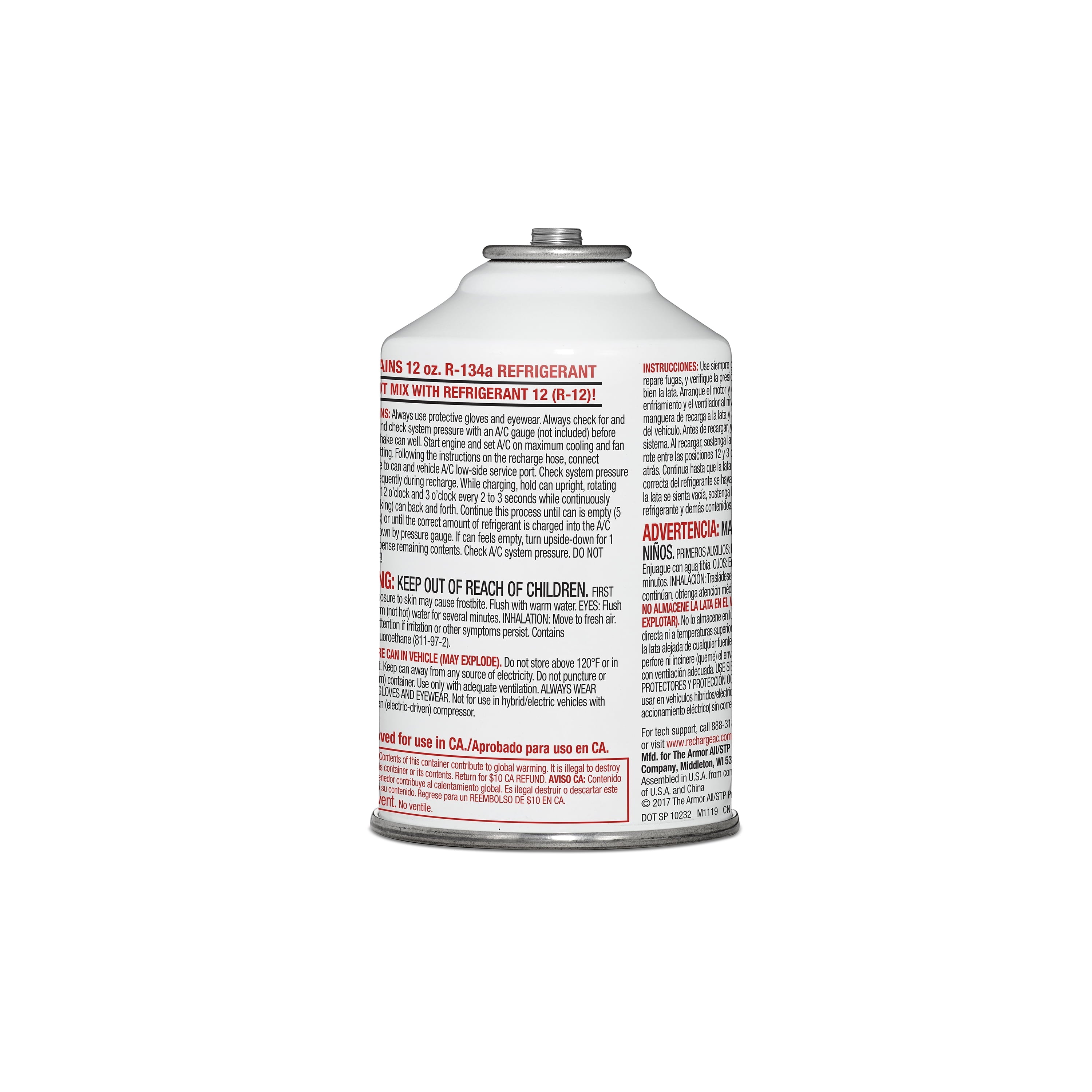 Certified A/C Pro R-134a Auto Air Conditioner Refrigerant -12 OZ