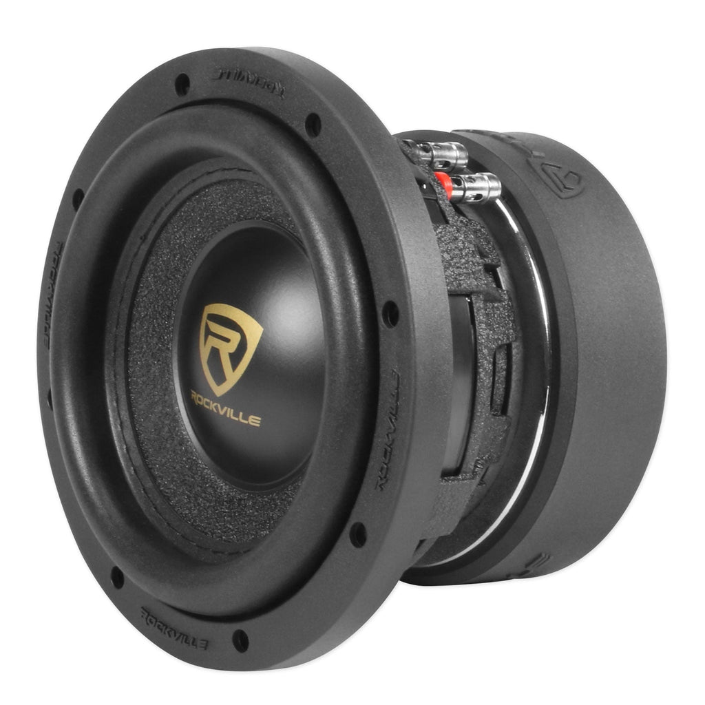 Rockville W65K9D4 6.5" 1000w Peak Car Audio Subwoofer Dual 4-Ohm Sub 250w RMS CEA Rated