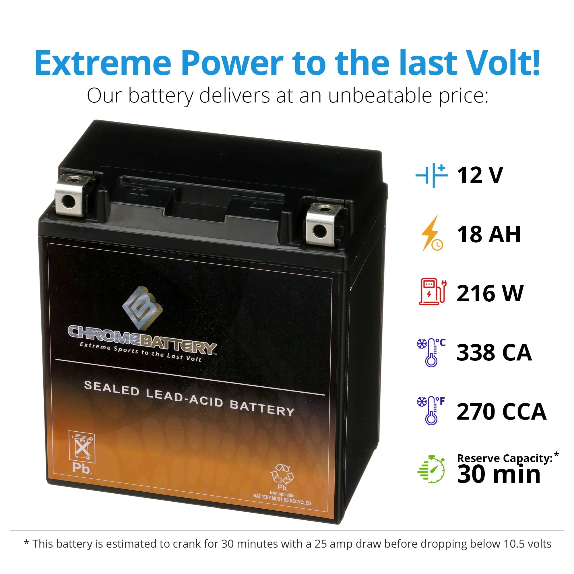 Ytx20Ch-Bs High Performance - Maintenance Free - Sealed Agm Motorcycle Battery