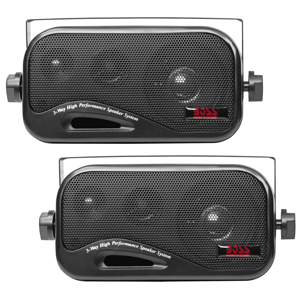 2) BRAND NEW BOSS Audio AVA-6200 80 Watt 3 Way 4 Ohm Car Audio Box Speakers