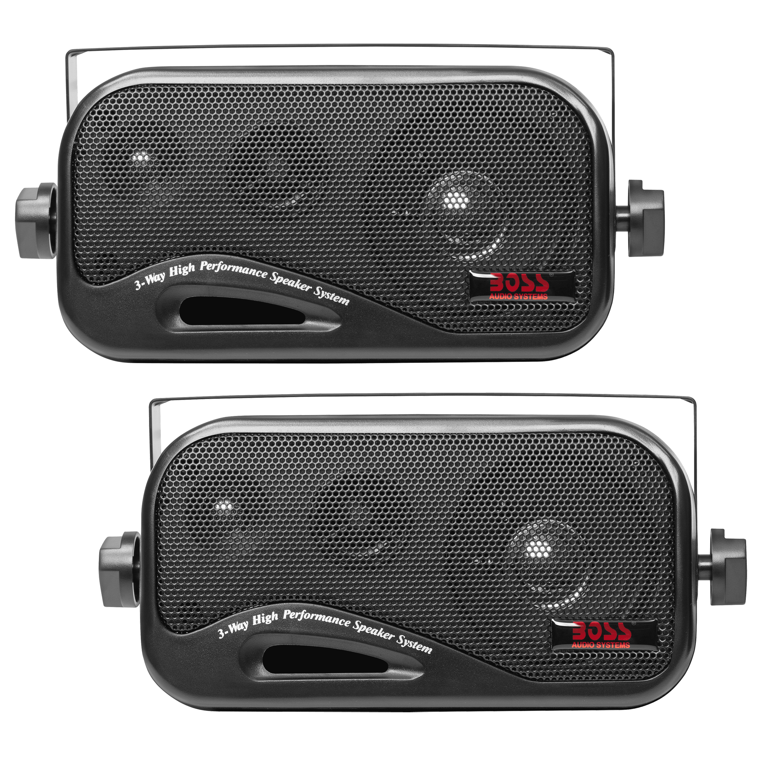 2) BRAND NEW BOSS Audio AVA-6200 80 Watt 3 Way 4 Ohm Car Audio Box Speakers