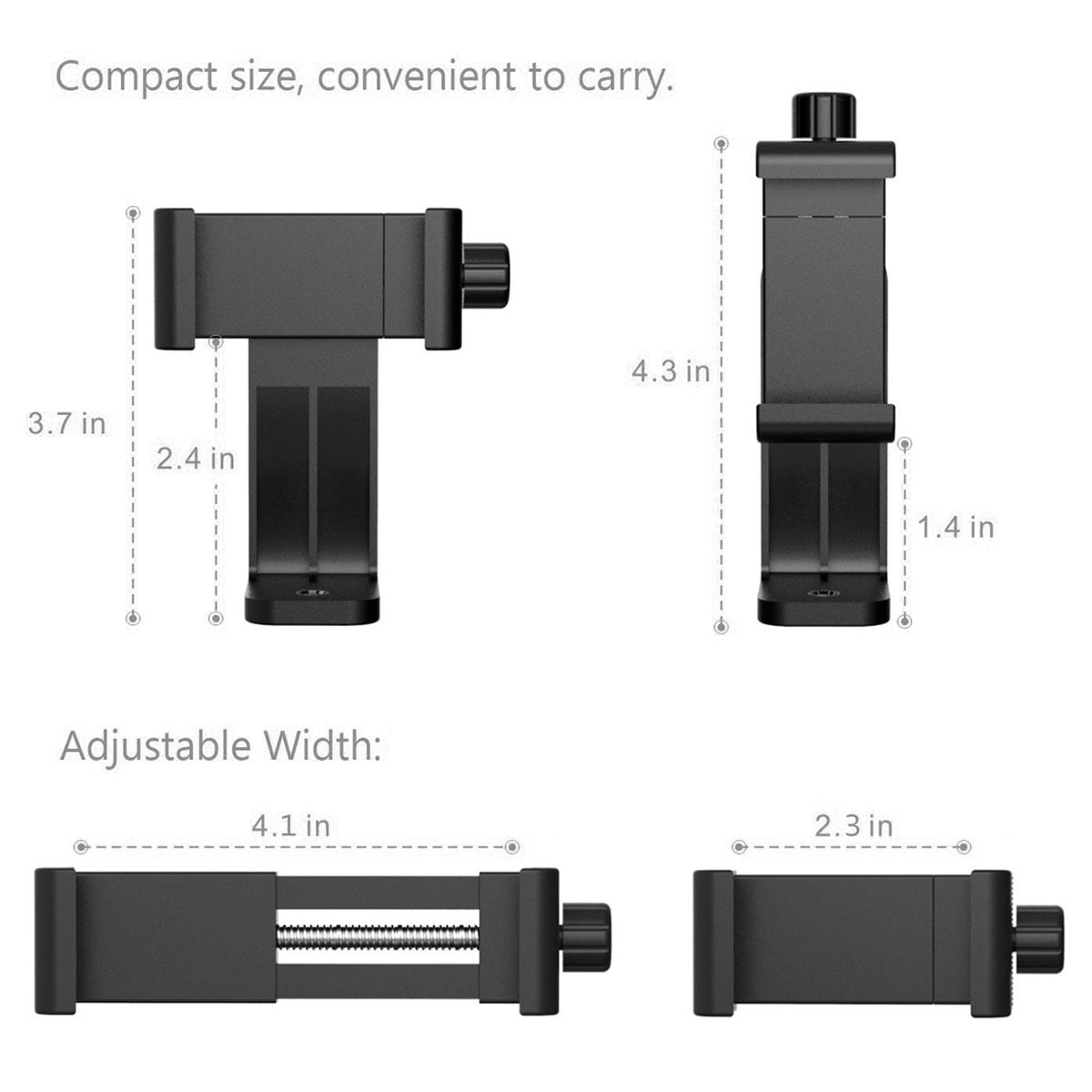 EEEkit Universal Cell Phone Tripod Vertical Bracket Holder Mount Fit for iPhone 14 13 12 11 XS XR Max X, Samsung Galaxy S21 S20 S10 S10+ S10E S9+ Note 9 8, LG V40 V35 G7 G6 G5