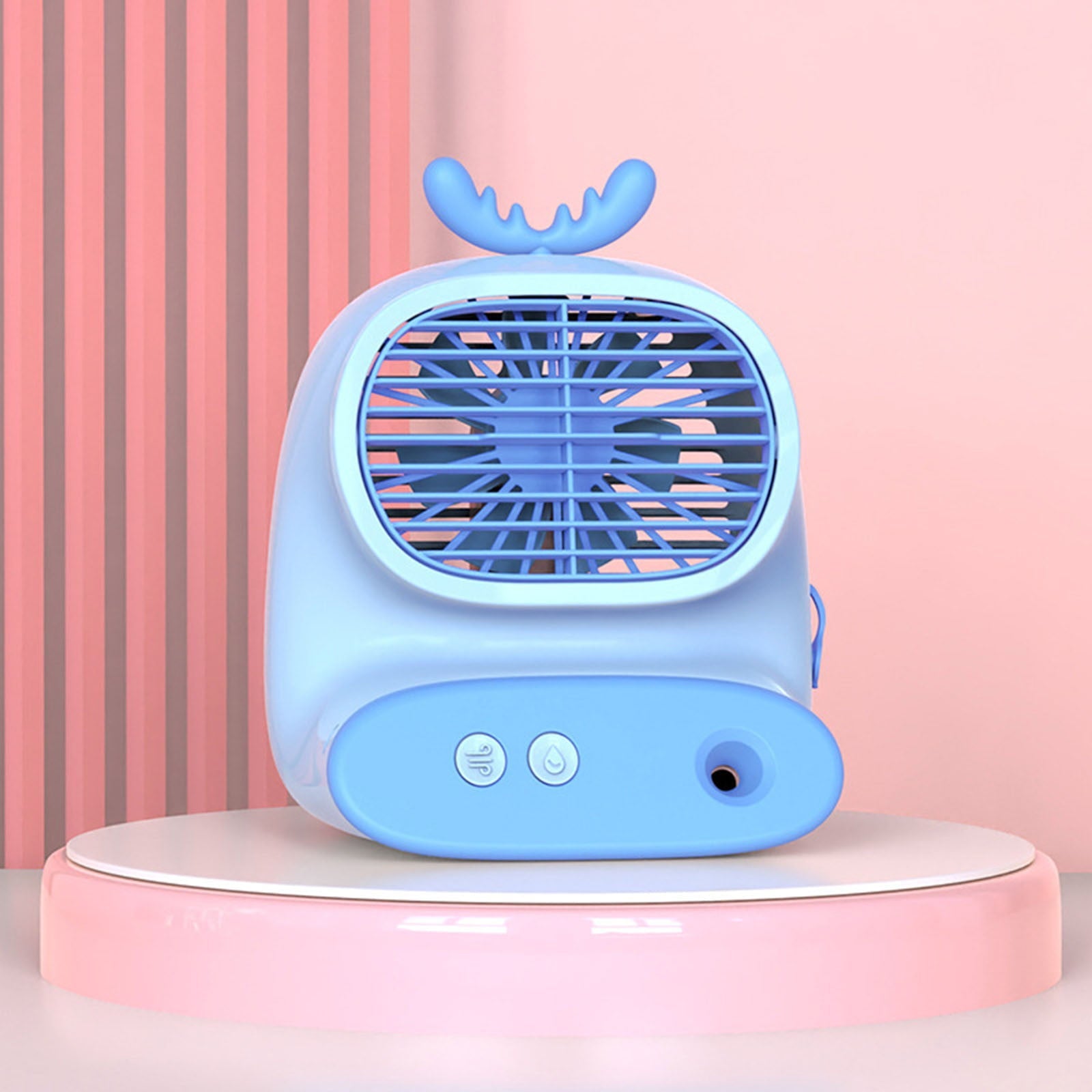 Haykey Kids Portable Aired Conditioner Fan Rechargeable Evaporative Portable Aired Cooler Humidifier 3 Speed USB-C Portable Aired Conditioner For Bedroom Office
