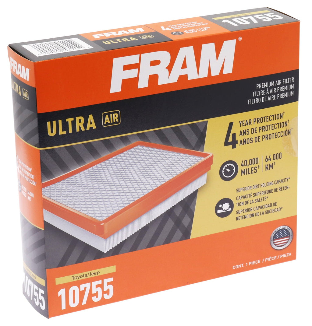 FRAM Ultra Air XGA10755, Premium Engine Air Filter, Replacement Filter for Select Toyota and Jeep Vehicles Fits select: 2014-2019 TOYOTA HIGHLANDER, 2011-2018 JEEP GRAND CHEROKEE
