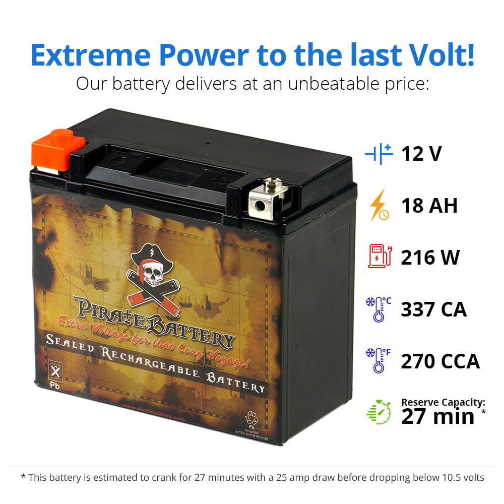 Pirate Battery Ytx20-Bs Motorcycle Battery for Harley-Davidson 1000Cc Xlx-61 Xr1000 1984