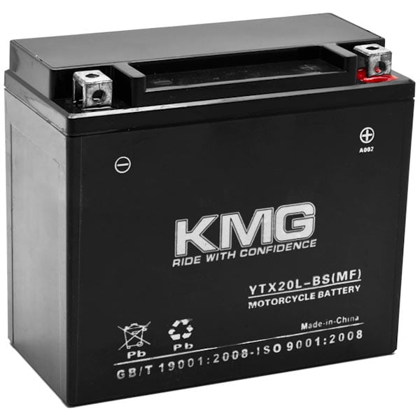 KMG Battery Compatible with Honda 1800 GL1800 Gold Wing 2001-2008 YTX20L-BS Sealed Maintenance Free Battery High Performance 12V SMF OEM Replacement Powersport