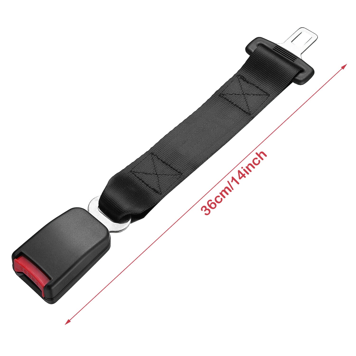 2PCS Universal Car Auto Safety Seat Belt Extender Seatbelt Extension Strap Buckle 14"INCH