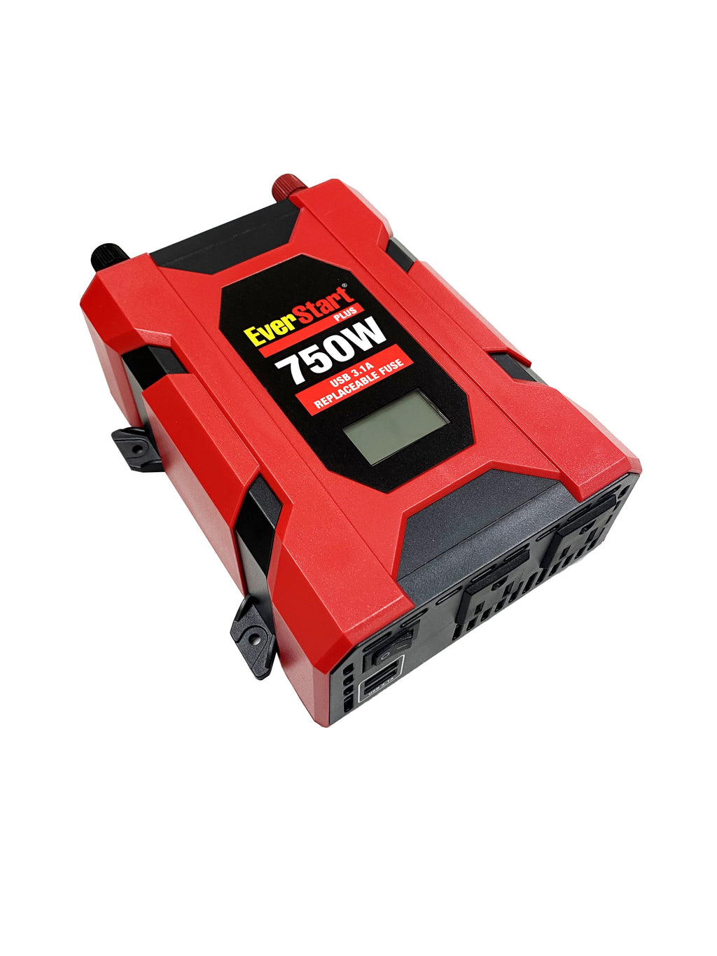 EverStart 750 Watts Portable Slim Inverter with Digital Display and Multiple USB and AC Ports