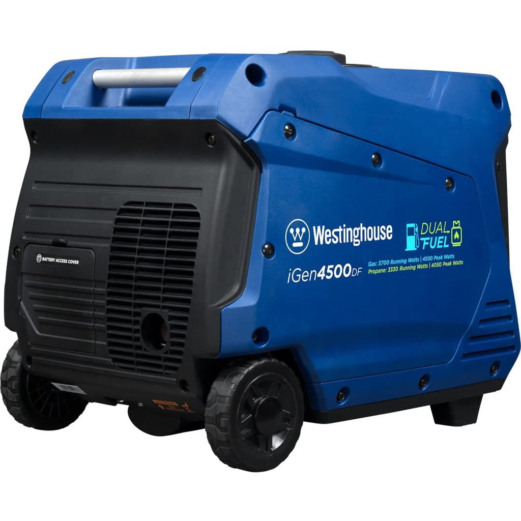 Westinghouse 4500 Peak Watt Electric Start Dual Fuel Portable Inverter Generator with RV Outlet