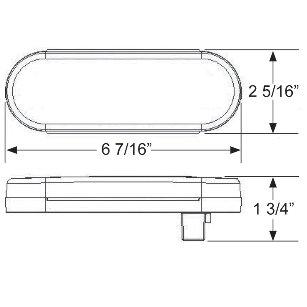 Hopkins Towing Solutions LED 6 in. Red Submersible Oval Stop, Tail, Turn Light, C561RTM