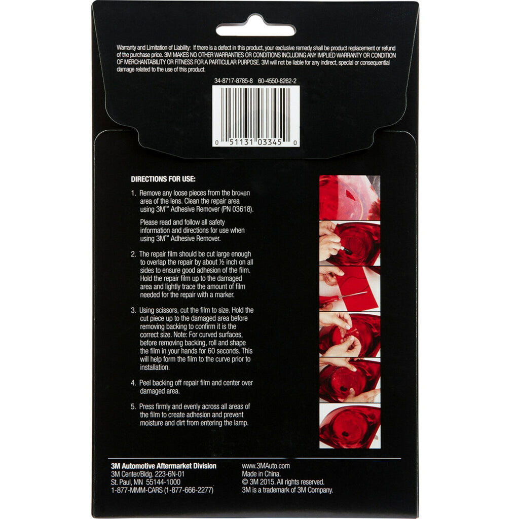 3M Auto Advanced Assorted High-Strength Lens Repair Film Sheets, 3 Count Pack