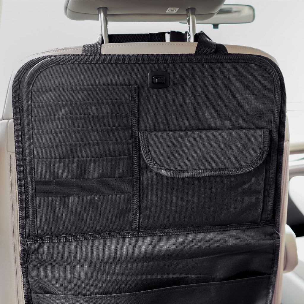 Auto Drive Black Multi-Pocket Backseat Organizer Fits On All Type Vehicles 1 Pack, 23.43"*15.16"