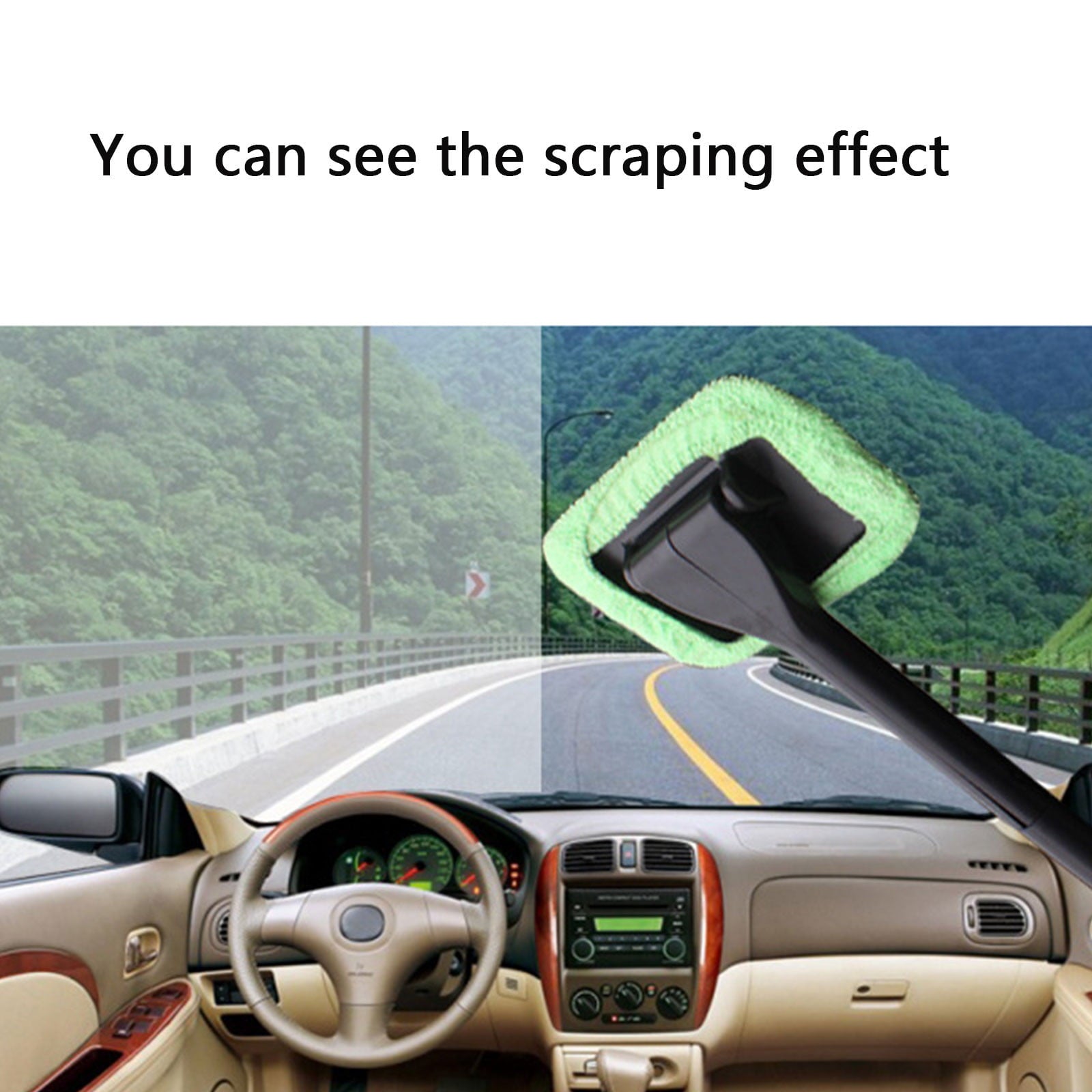 Car Window Cleaner Inside Windshield Brush Tool, Windshield Brush Tool
