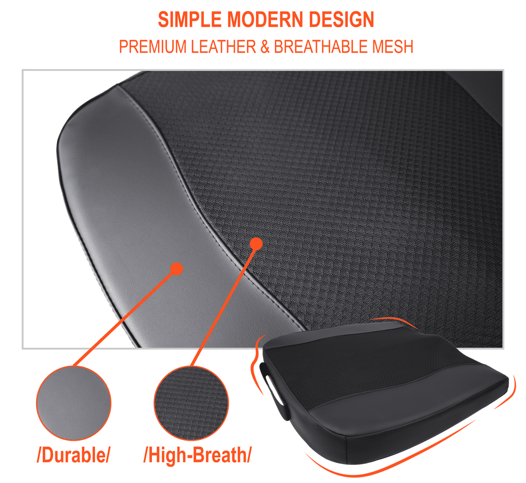 Lofty Aim Car Seat Cushion, Comfort Memory Foam Car Cushions for Driving - Sciatica & Lower Back Pain Relief, Seat Cushion for Car Seat Driver, Office Chair, Wheelchair (Black)