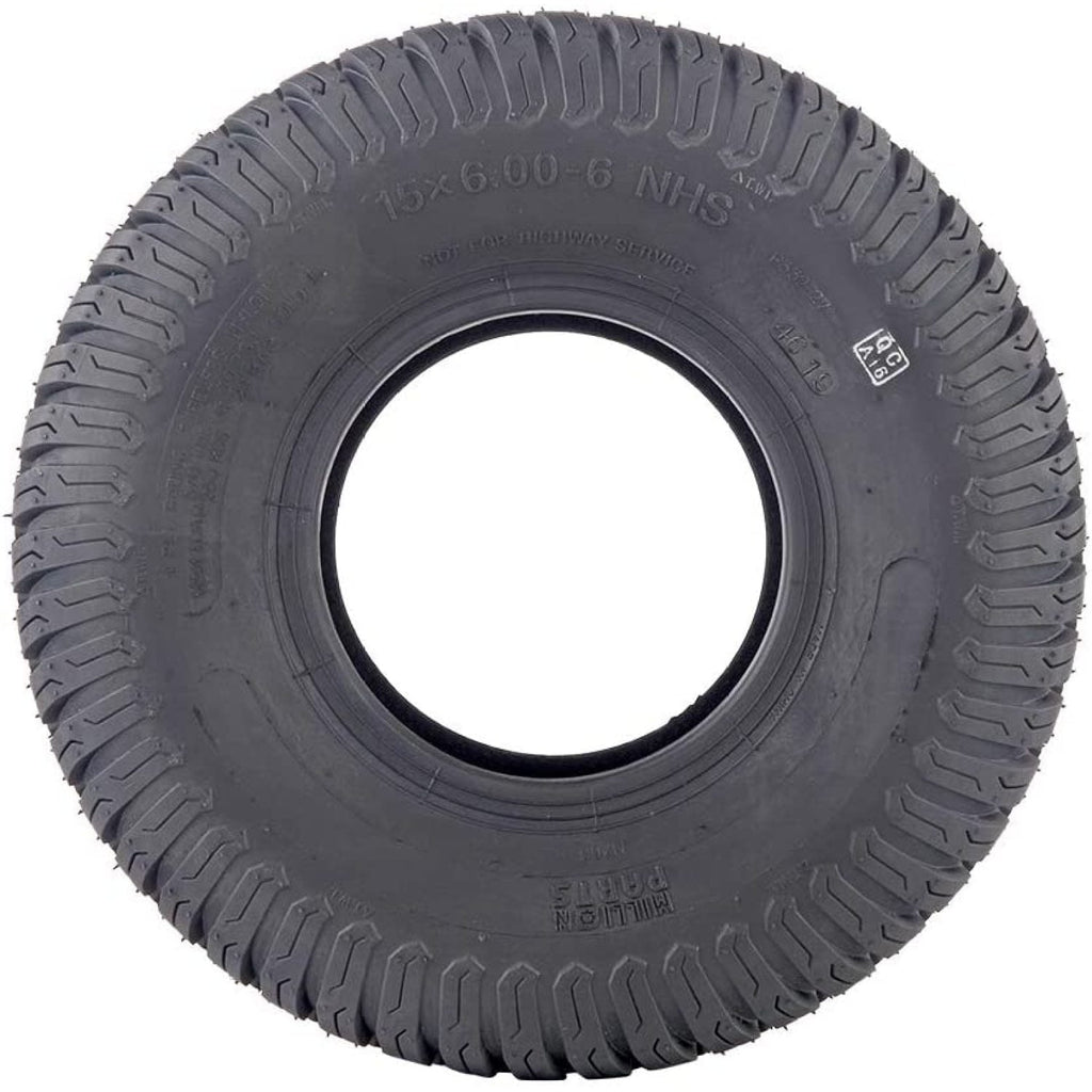 Pair 15X6-6 15x6.00x6 Turf Tires 4 Ply Lawn Mower & Garden Tractor Tubeless Tires